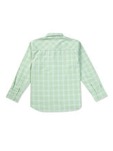 Gini & Jony Boys Green Checks Cotton Full Sleeves Shirt 4-5 Years