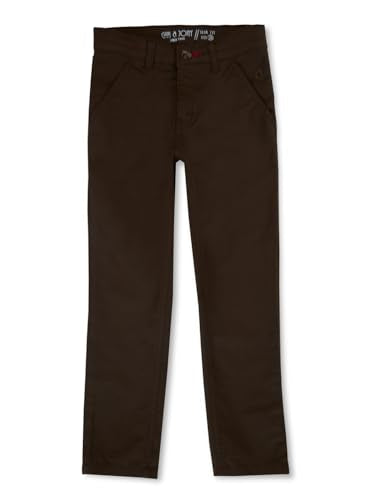 Gini and Jony Boys Olive Twill Solid Elasticated Trouser 6-7 Years - Goyalsons ShopMax