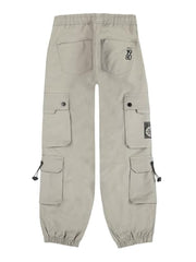 Gini and Jony Boys Grey Graphic Print Cotton Elasticated Trouser 7-8 Years