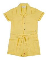 Gini and Jony Girls Yellow Solid Cotton Half Sleeves Jumpsuit 3-4 Years