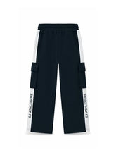 Gini and Jony Boys Blue Stripes Cotton Track Pant Elasticated