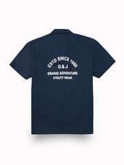 Gini and Jony Boys Navy Blue Typographic Print Cotton Half Sleeves Shirt 9-10 Years