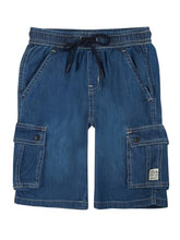 Gini and Jony Boys Blue Washed Denim Elasticated Bermuda 3-4 Years - Goyalsons ShopMax