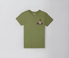 Gini and Jony Boys Olive Graphic Print Cotton Half Sleeves T-Shirt 9-10 Years