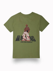 Gini and Jony Boys Olive Graphic Print Cotton Half Sleeves T-Shirt 9-10 Years