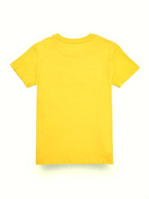 Gini and Jony Boys Yellow Graphic Print Cotton Half Sleeves T-Shirt 3-4 Years
