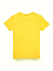 Gini and Jony Boys Yellow Graphic Print Cotton Half Sleeves T-Shirt 3-4 Years