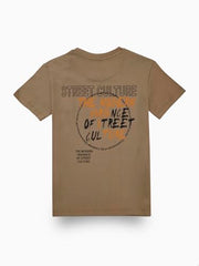 Gini and Jony Boys Brown Typographic Print Cotton Half Sleeves T-Shirt 5-6 Years