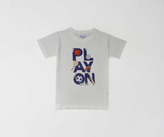 Gini and Jony Boys White Graphic Print Cotton Half Sleeves T-Shirt 4-5 Years