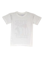 Gini and Jony Boys White Graphic Print Cotton Half Sleeves T-Shirt 5-6 Years