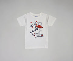 Gini and Jony Boys White Graphic Print Cotton Half Sleeves T-Shirt 9-10 Years