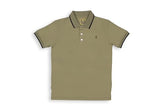 Gini and Jony Boys Olive Solid Cotton Polo T-Shirt Half Sleeves 3-4 Years