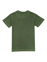 Gini and Jony Boys Olive Graphic Print Cotton Half Sleeves T-Shirt 4-5 Years