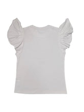 Gini and Jony Girls White Graphic Print Cotton Knits Top Half Sleeves 4-5 Years