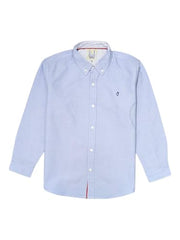 Gini and Jony Boys Blue Solid Cotton Full Sleeves Shirt 4-5 Years