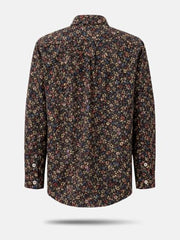 Boys Maroon Floral Full Sleeve Shirt