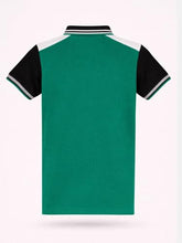 Boys Green Embroidered Polo T-Shirt