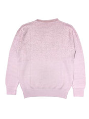 Gini and Jony Girls Mauve Pink Glitter Print Acrylic Full Sleeves Sweater 4-5 Years