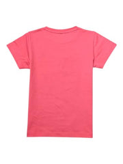 Gini and Jony Girls Pink Embroidery Cotton Half Sleeves Knits Top 9-10 Years