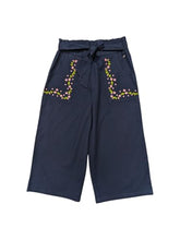 Gini and Jony Girls Navy Blue Embroidery Cotton Elasticated Culottes 4-5 Years - Goyalsons ShopMax