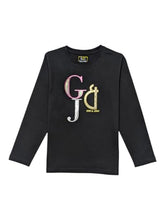 Gini and Jony Girls Black Sequin Cotton Full Sleeves Knits Top 4-5 Years