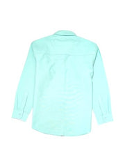 Gini and Jony Boys Mint Green Solid Cotton Full Sleeves Shirt 18-24 Months