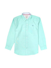 Gini and Jony Boys Mint Green Solid Cotton Full Sleeves Shirt 18-24 Months