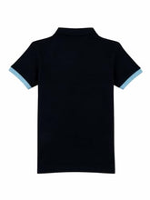 Boys Navy Blue Color Block Track Pants