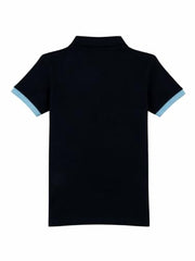 Boys Navy Blue Color Block Track Pants