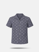 Gini and Jony Boys Grey Printed Cotton Shirt Half Sleeves 5-6 Years