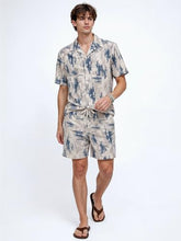 Status Quo Abstract Print Shirt and Shorts Co-ord Set