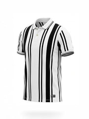 Status Quo Vertical Stripe Polo T-Shirt White