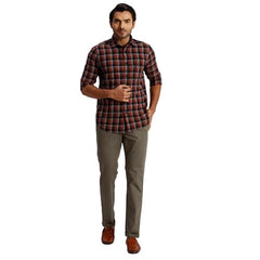 Colorplus Slim Fit Green Casual Trouser for Men
