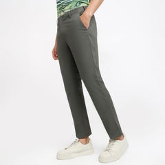 Colorplus Men Slim Fit Print Pattern Cotton Blend Flat Front Casual Trouser-CMTR12022-N5