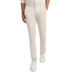 Colorplus Men Slim Fit Plain Pattern Cotton Blend Flat Front Casual Trouser (Size: 38)-CMTR12024-F3 Medium Fawn