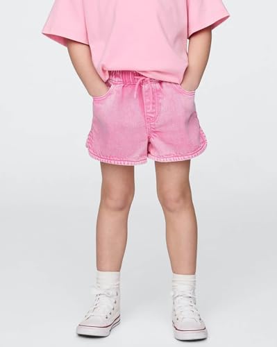 Girls' Denim Mid-Rise Shorts, Coral, 2Y - Goyalsons ShopMax