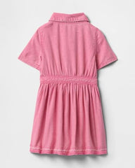 GAP Girls Half Sleeve Solid Dress, Pink, 3Y