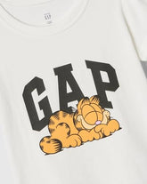GAP Girls Puff Sleeve Graphic Relaxed Fit Tshirt, White, 5Y