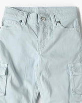 GAP Kids Girls Mid-Rise Straight Fit Cargo Pants, Lt. Blue,2Y