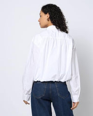 Women Loose Fit Shirt, White, M