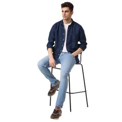 Pepe Jeans Men's Regular Shirt (PM308998_Blue