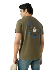 Pepe Jeans Men Green Solid Short Sleeves Tshirts