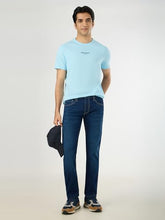 Pepe Jeans Men Blue Printed Short Sleeves Tshirts