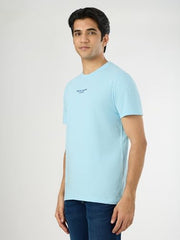 Pepe Jeans Men Blue Printed Short Sleeves Tshirts