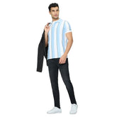 Pepe Jeans Blue Striped Men Short Sleeve Polo T-Shirt