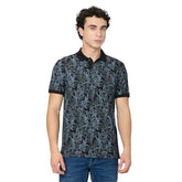 Pepe Jeans Black Printed Men Short Sleeve Polo T-Shirt