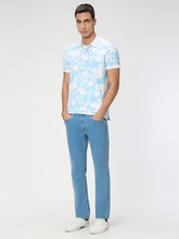 Pepe Jeans Men Blue Printed Short Sleeves Tshirt