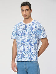 Pepe Jeans Men White Printed Short Sleeves Tshirt
