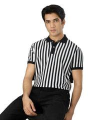 Pepe Jeans Men Black Striped Short Sleeves Tshirt