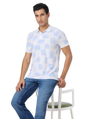 Pepe Jeans Men Blue Printed Short Sleeves Tshirt